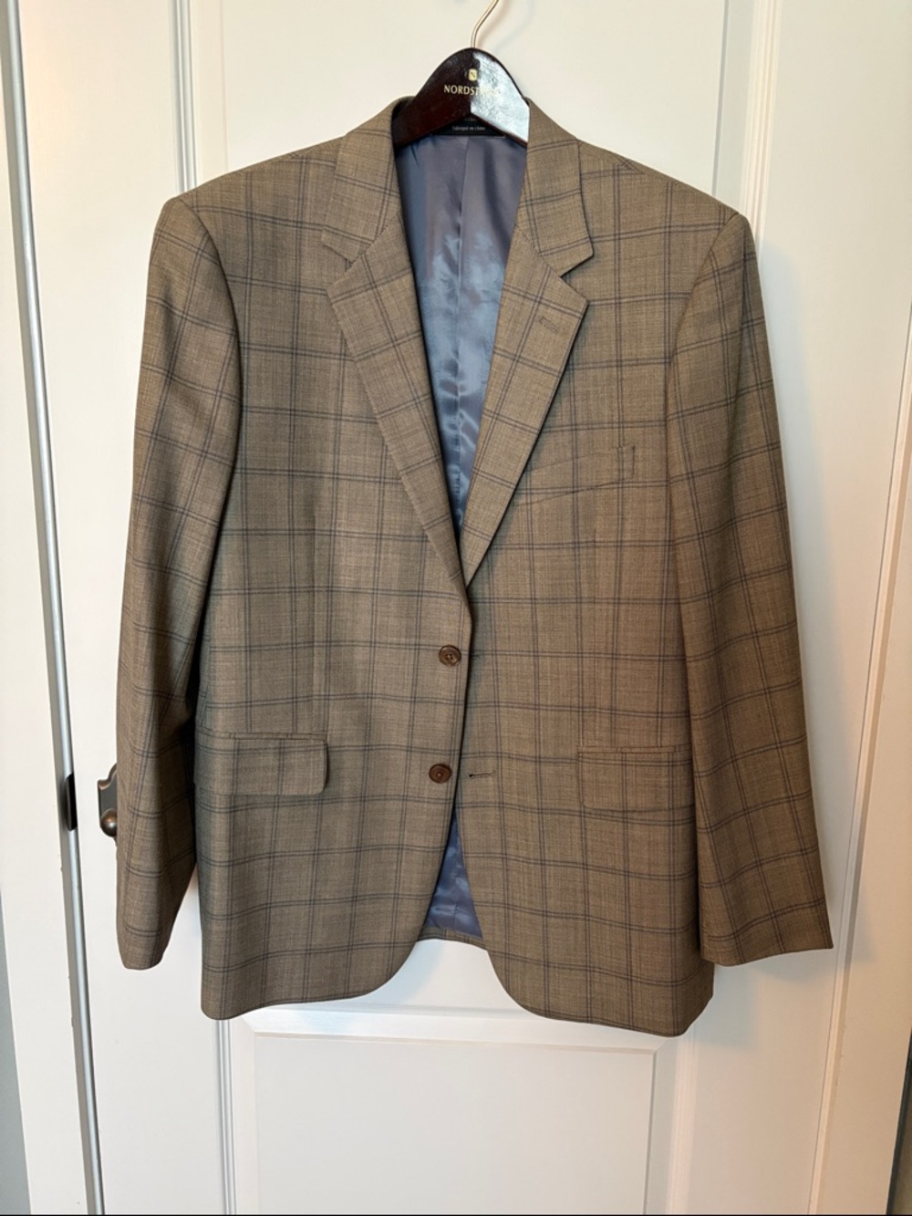 Ungaro Men's Checked Two-Button Blazer Sportcoat - Brown Plaid